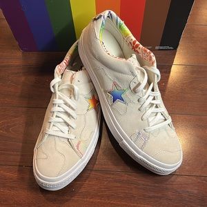 Converse One Star OX Shoe Pride Rainbow Suede Mens 10.5 / Womens 12.5 Sneaker
